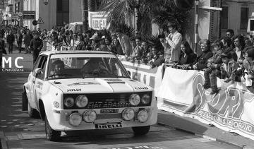 Adartico Vudafieri-Arnaldo Bernacchini (Fiat 131 Abarth). Rally Costa Brava 1981 / Foto: Mario Chavalera